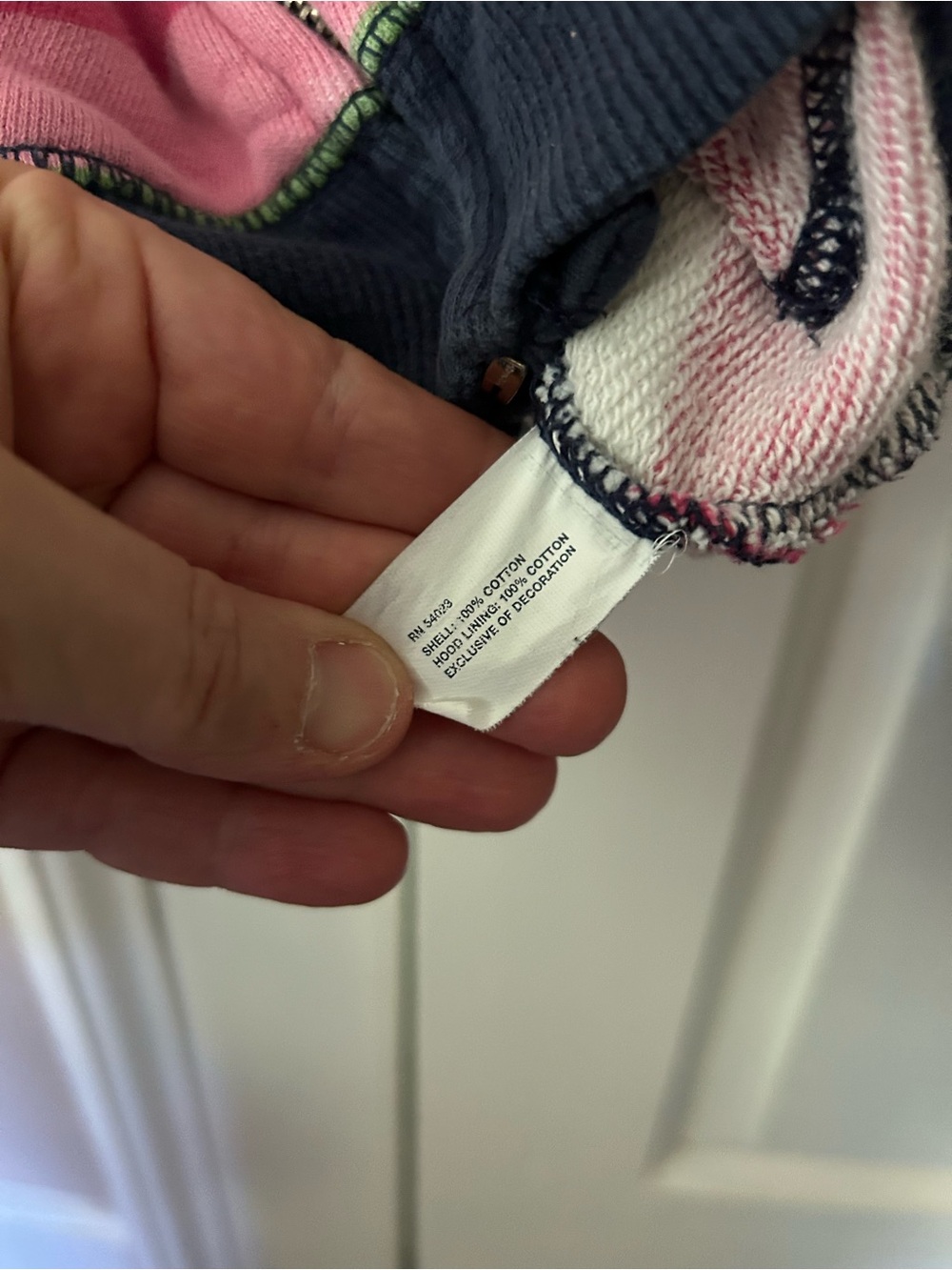 GAP Kids Striped Zip Hoodie - Pink, Green, Light Blue, Navy, White - Picture 6 of 6